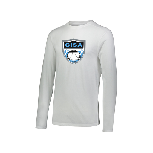 [FTLCUBWH-AXS-LOGO1] Decker Men's Tri-Blend T-Shirt - Long Sleeve (Adult XS, White)