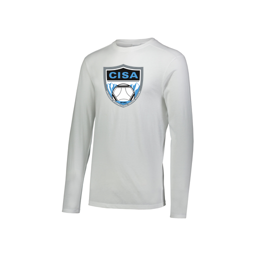 [FTLCUBWH-YS-LOGO1] Decker Youth Tri-Blend T-Shirt - Long Sleeve (Youth S, White)