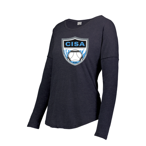[FTLCUBNV-FAS-LOGO1] Decker Women's Tri-Blend T-Shirt - Long Sleeve (Female Adult S, Navy)